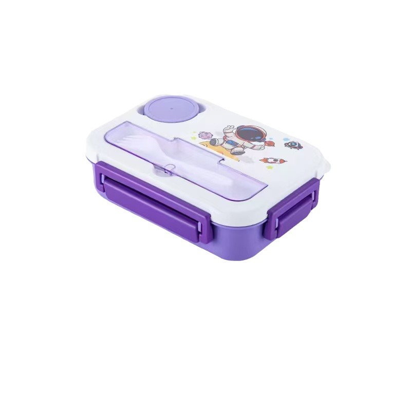 Cartoon Divided lunch box Fruit box Microwave Heating Student lunch box Sealed Cross-border lunch box
