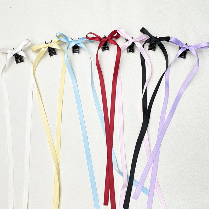 36cm Ribbon Long Polyester Cotton Bow Grab Ballet Style Fairy Sweet Hairpin Y2K Princess Cute Headwear