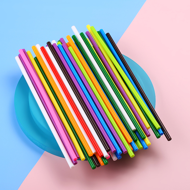 SOURCE factory color glue stick hot melt adhesive strip 7mm11mm export wholesale price handmade DIY12 colors available