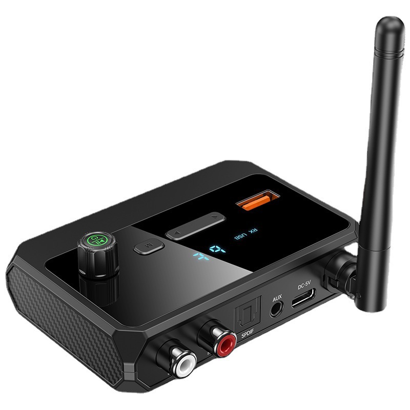 New C36 Bluetooth 5.3 Digital Display Bluetooth receiver fiber coaxial adapter support U disk MP3 player