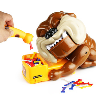 Creative whole person biting hand caution evil dog electric evil dog biting person stealing bone parent-child interactive game trick toy