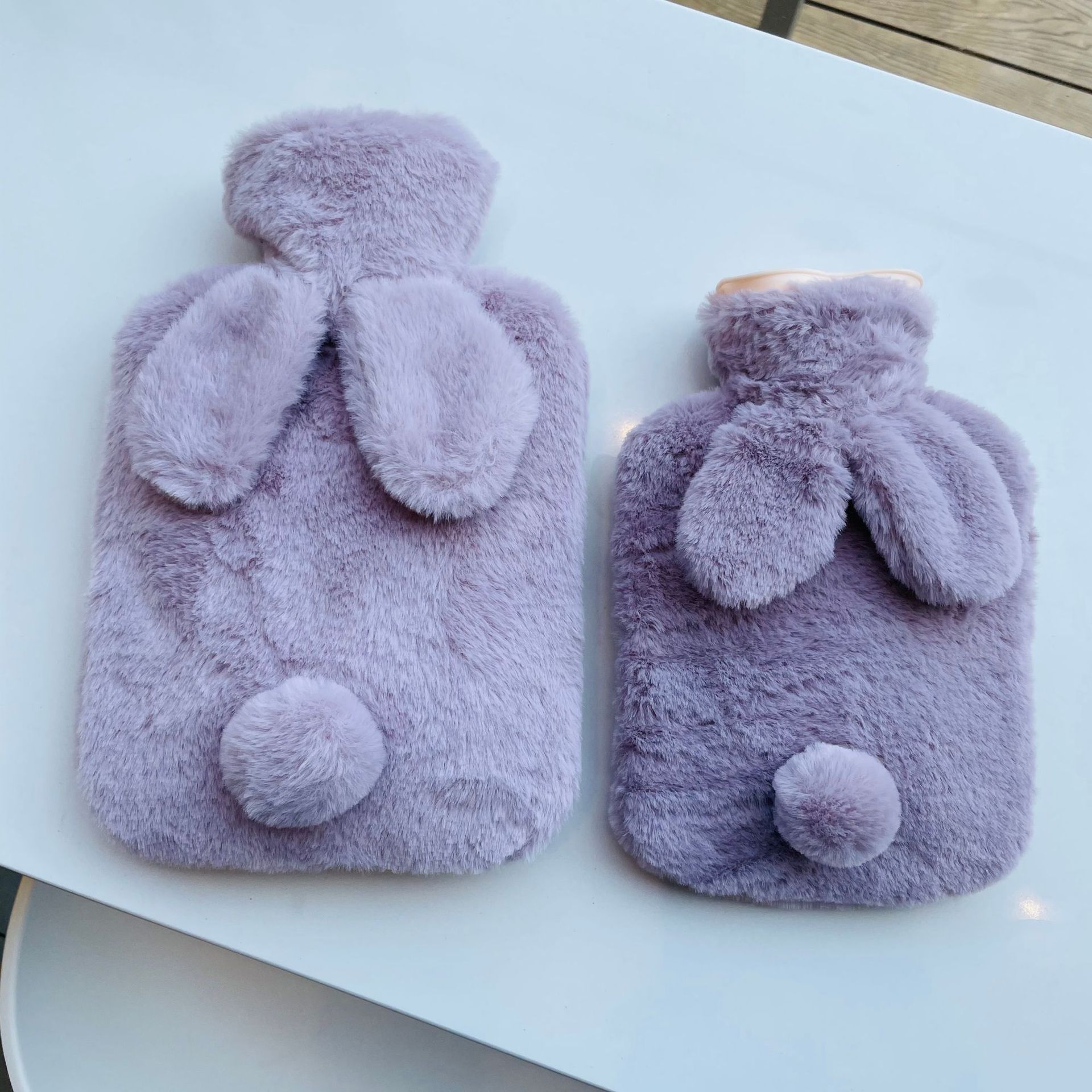 Korean version of rabbit plush warm water bag large number pvc hot water bag water injection hot compress warm hand source spot cross-border hot sale_voghion.com