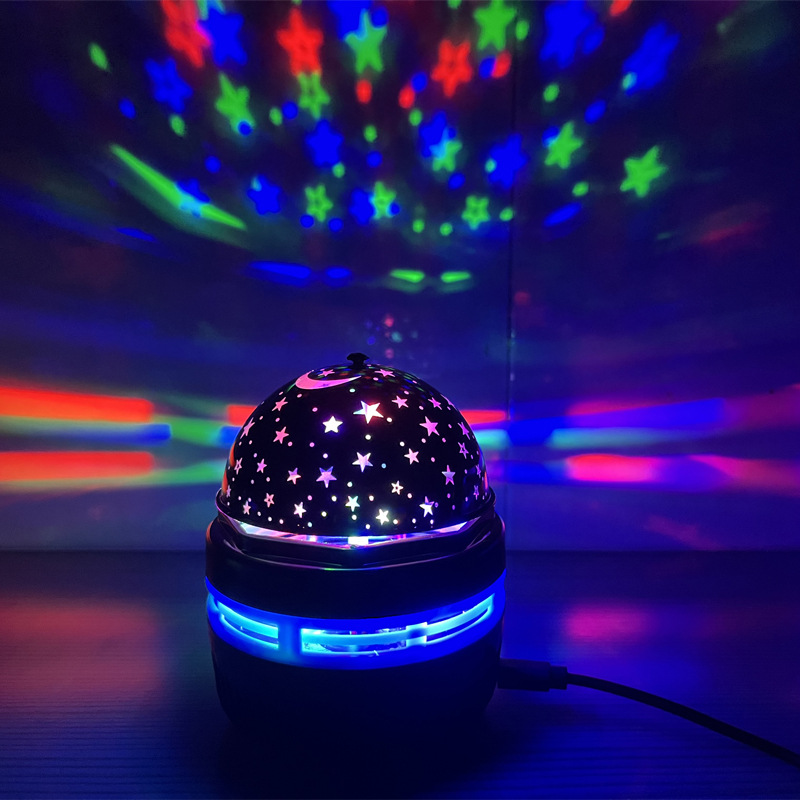 小魔球灯满天星投影仪星空氛围灯圣诞礼品USB插电小彩灯LED舞台灯