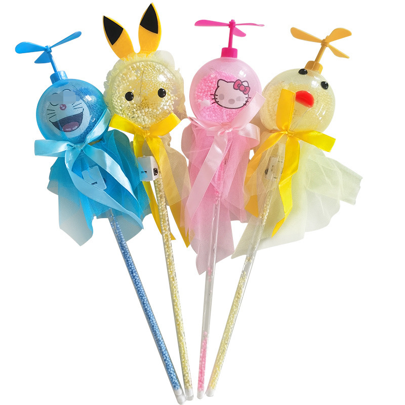 New windmill cartoon star ball luminous magic wand stall night market sweep code small gift flash toy supply batch