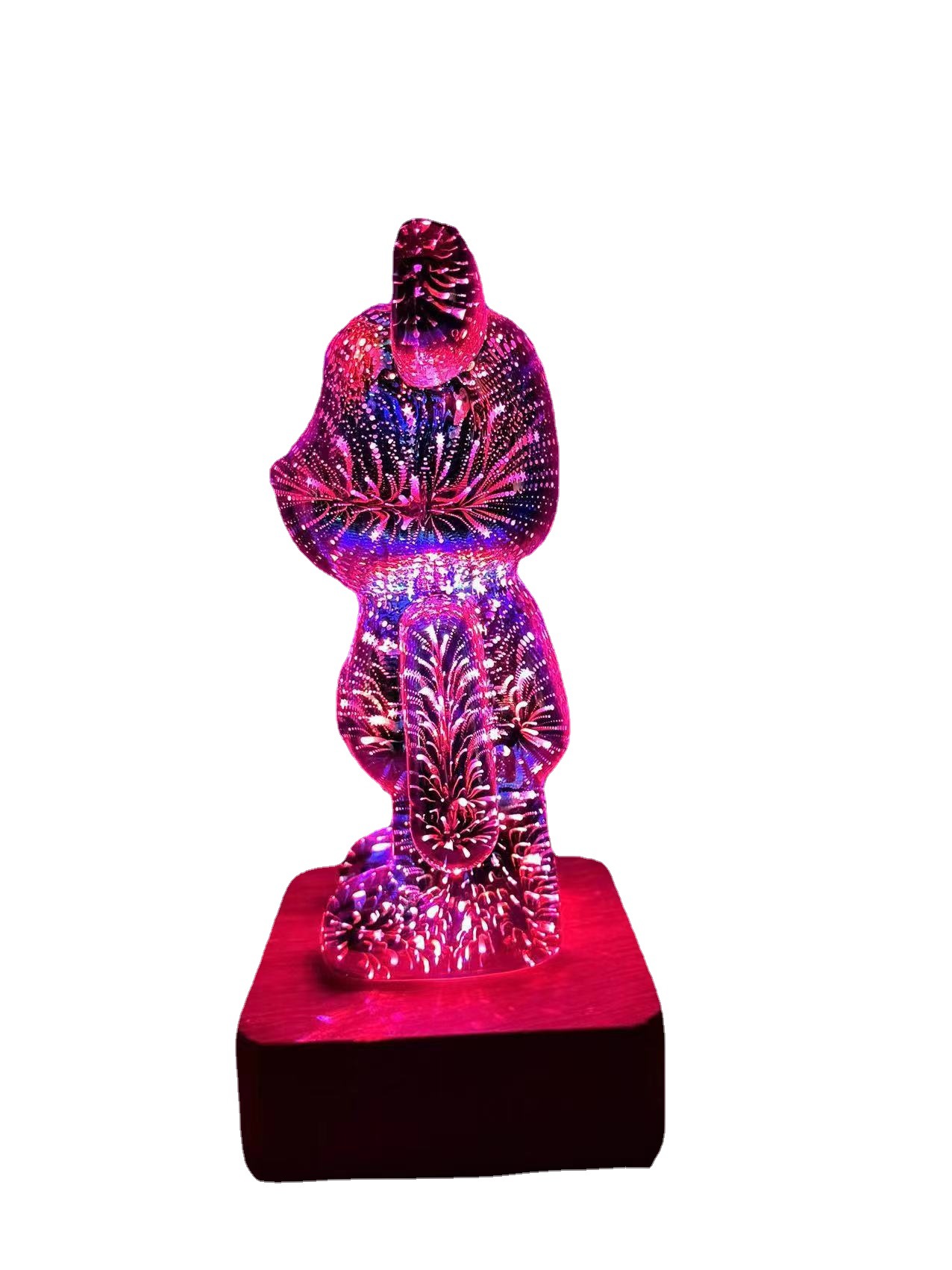 オリジナルデザイン花火熊立体効果ロマンチックな雰囲気3d暴力熊家庭用置物アマゾン人気