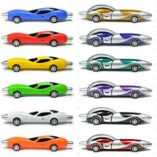 Mini pen car children's cartoon pen toy supply track industry shape image realistic modeling tire pen