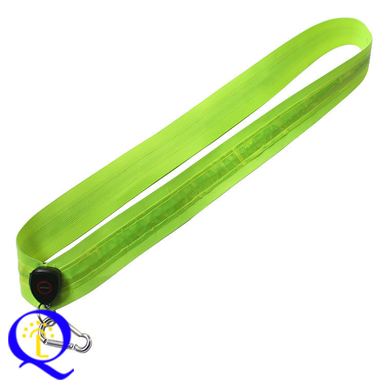 In stock fluorescent green LED shoulder strap graduation ceremony dance entertainment welcome USB rechargeable led luminous crossbody belt