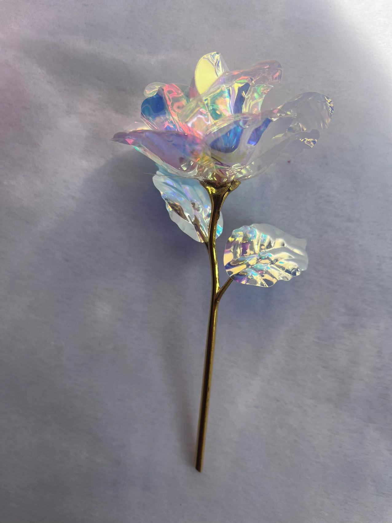 Gold foil rose flower large gold foil flower Tanabata gift gold rose flower chocolate flower for girlfriend small size
