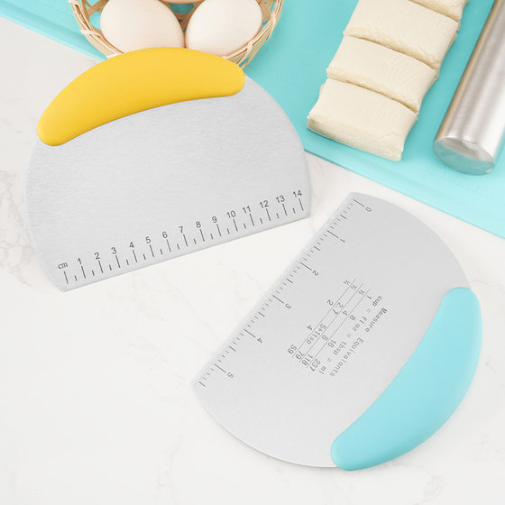 Stainless steel flour cut dough milk sugar cut dough cut dough knife cream scraping cut dough knife cake baking scraper