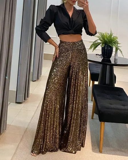 European and American Foreign Trade Women's Clothing 2022 Amazon Independent Station Solid Color Wide Leg Pants Women's High Waist Straight Pants