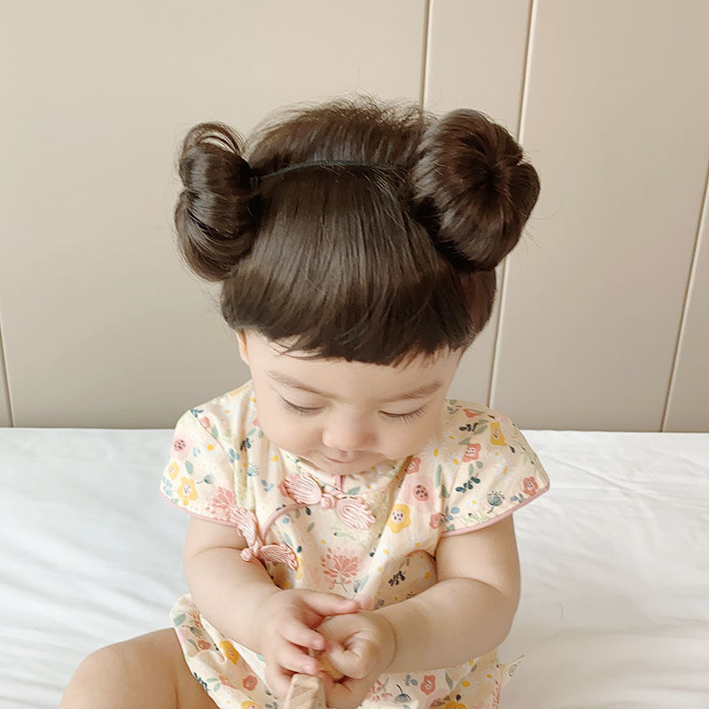 Children's Baby Hair Strap Wig Qi Bangs Marubeni Head Cyber Celebrity Style