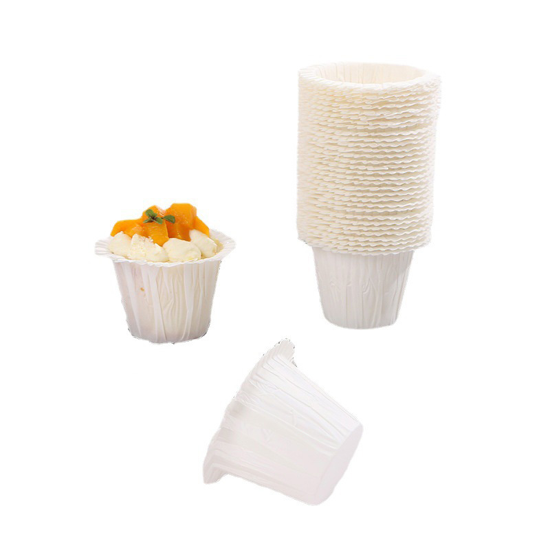 Solid Color Cupcake Paper Holder Disposable High Temperature Resistant Roll-up Baking Dessert Hat Cup Mold