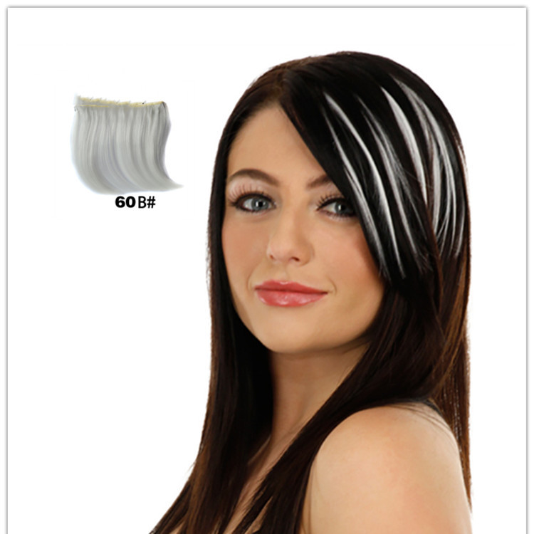 Wig color bangs color straight hair piece wig piece highlights gradient hair extensions hair