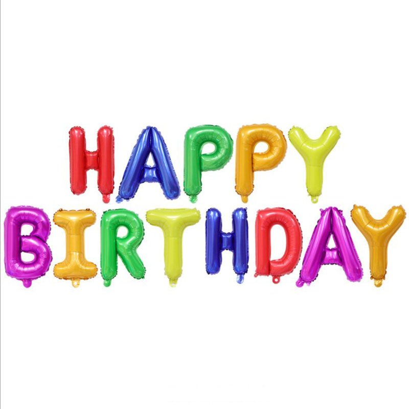 Happy birthday aluminum balloon for adults and children happybirthday years old party decoration scene layout