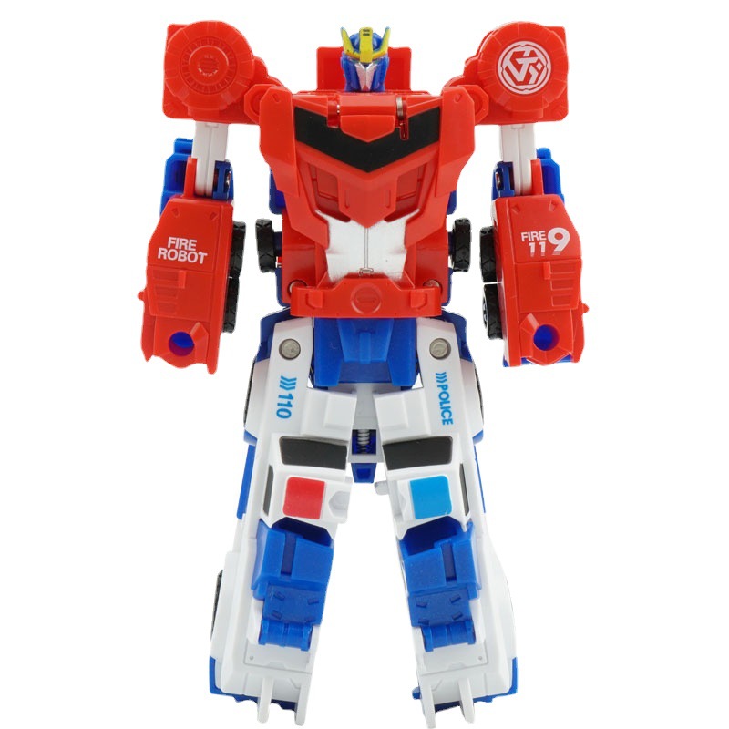Two-in-one magnetic combination chariot boy deformation toy robot model children's combination toy car car