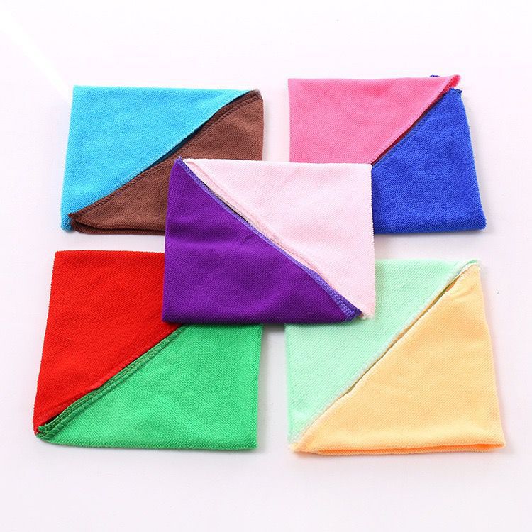 Microfiber towel Nano car towel barber shop towel wholesale absorbent lint kitchen cloth square towel thin