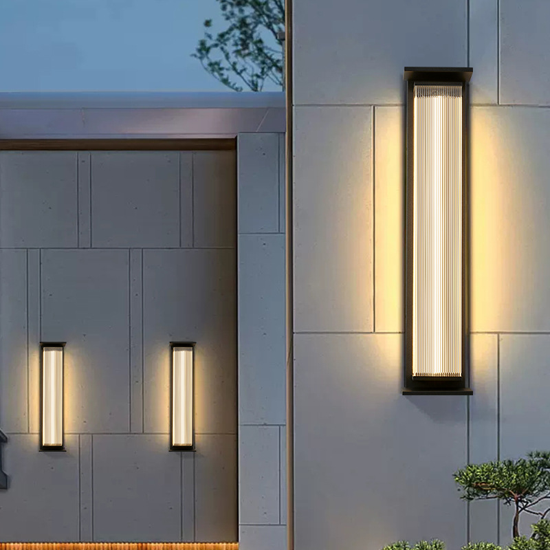 Outdoor Wall Lamp Waterproof Outdoor Terrace Hotel Villa Gate Exterior Wall Pillar Modern Simple Garden Lamp Wall Lamp