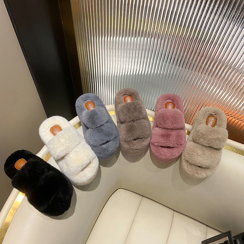 7 cm d'épaisseur fond commerce extérieur grande taille barres parallèles automne et hiver nouvelle doublure rehaussante pantoufles en laine maison laine en gros_voghion.com