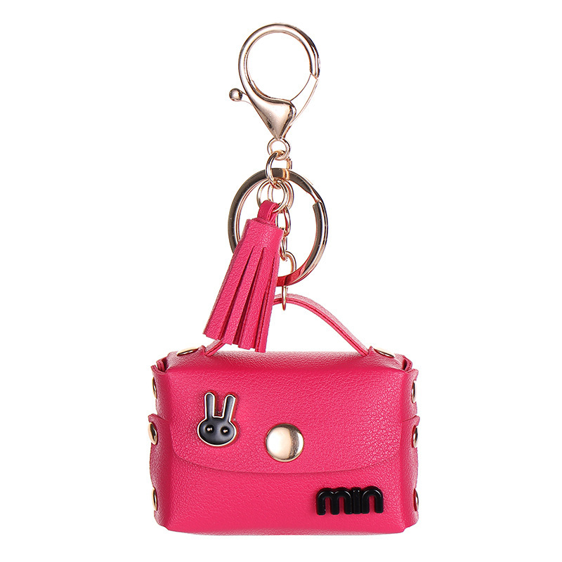 Live streaming Internet celebrity imitation leather headset storage bag three generations Bluetooth headset cover Apple wireless Bluetooth headset keychain hanging