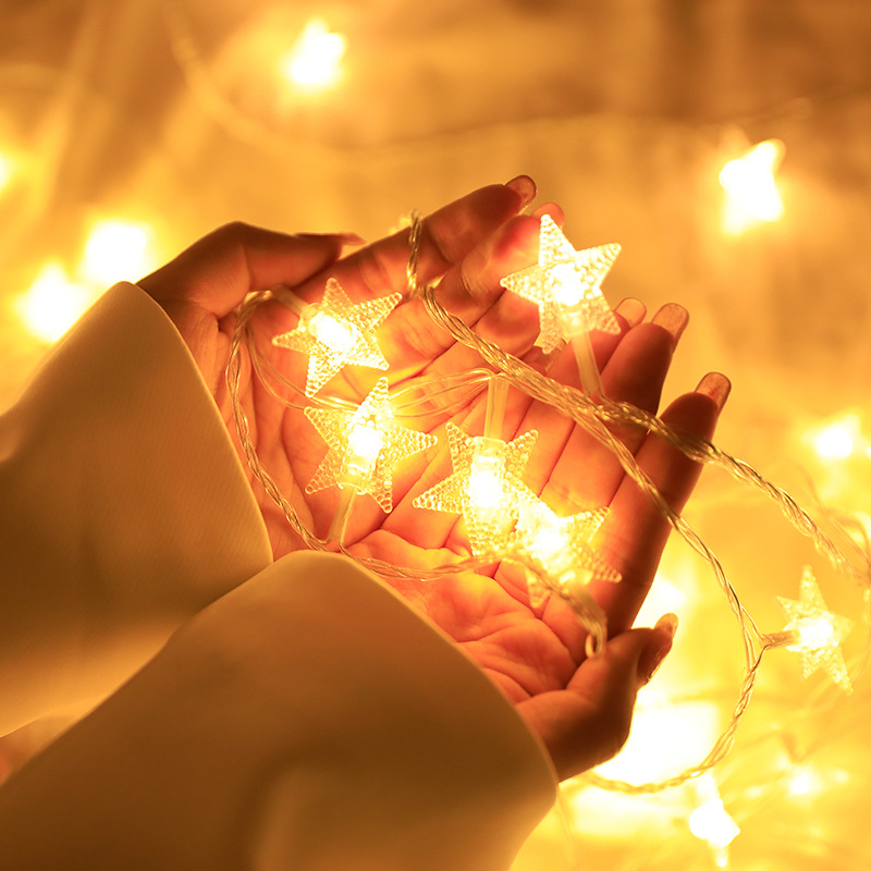 LED Star string lights battery USB colored lights flashing lights room wedding window Christmas lights holiday decoration string lights wholesale