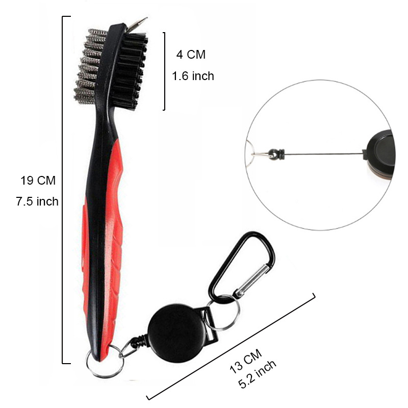golf club cleaning brush head cleaning tool double-sided three-use brush golf club cleaning brush accessories
