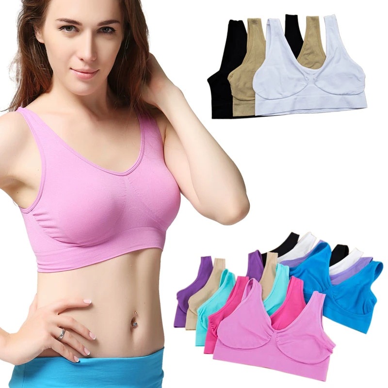 Cross-border Sports Bra No Chest Pad No Steel Rings Large Size Vest Women Single Layer No Chest Pad Bra Underwear Women