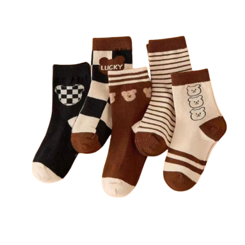 [A generation of hair] children's socks autumn and winter new mid-tube cartoon boys and girls baby big children's spring and autumn socks