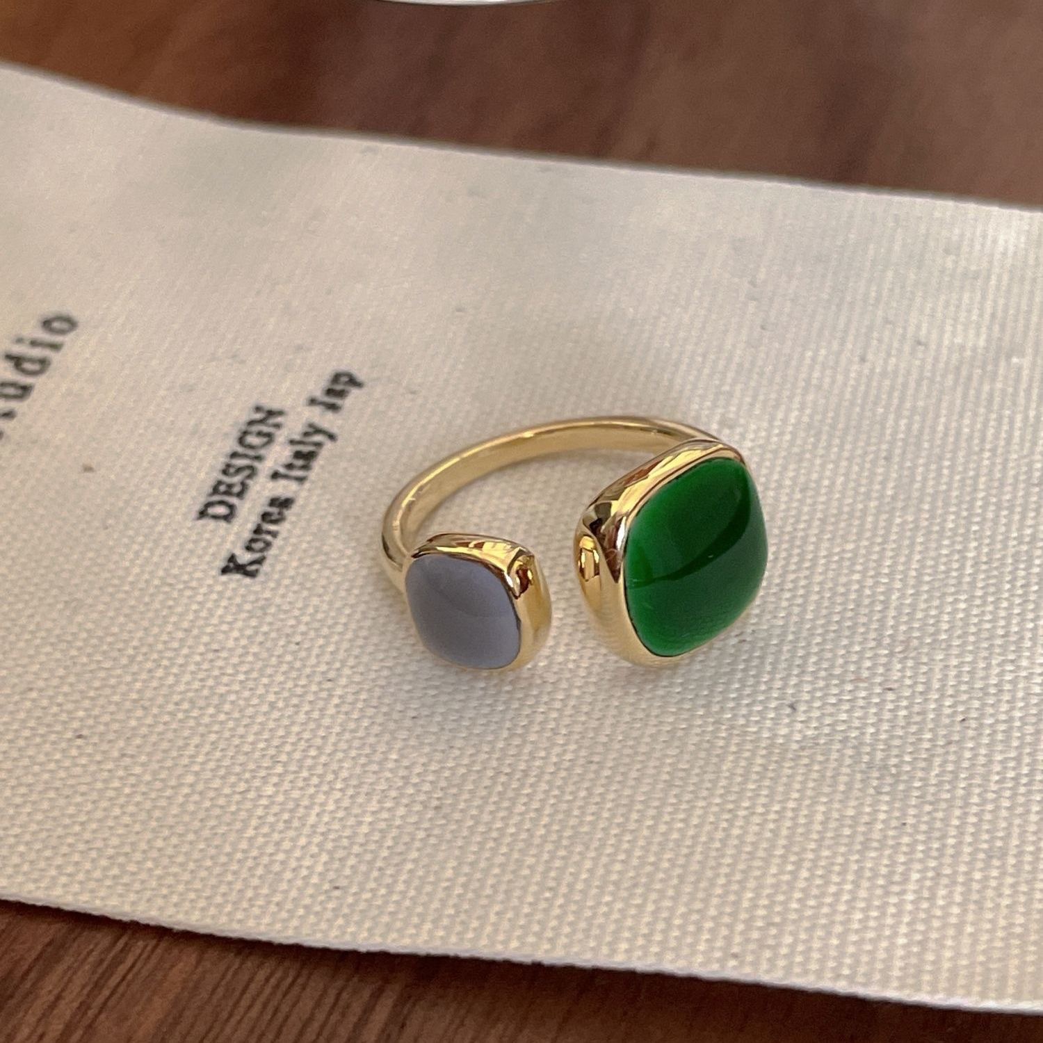 Emerald Design Sense Ring naiste tipptasemel Sense moodne seksikülm stiil niši avamisega sõrmesõrmus_voghion.com