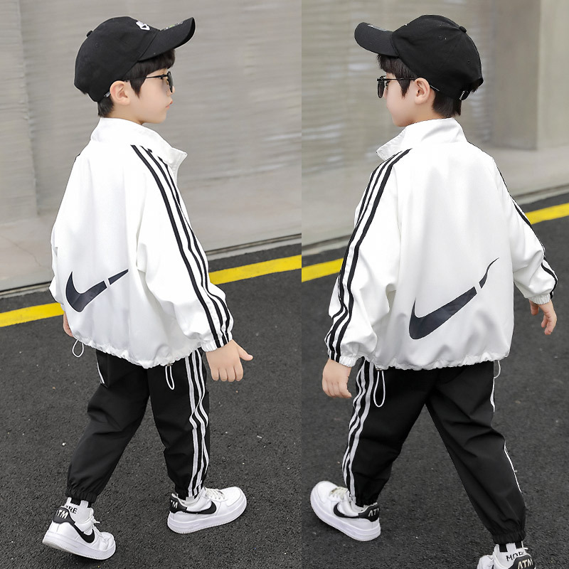 Children's Clothing Boys' Spring and Autumn Suit 2022 New Children's Autumn Clothes Baby Sports Handsome Two-Piece Fashionable Suit