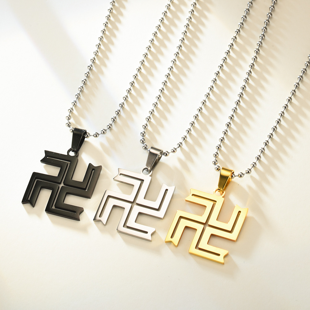 Factory spot Japanese cartoon animation surrounding Tokyo swastika Avenger stainless steel necklace pendant titanium steel jewelry