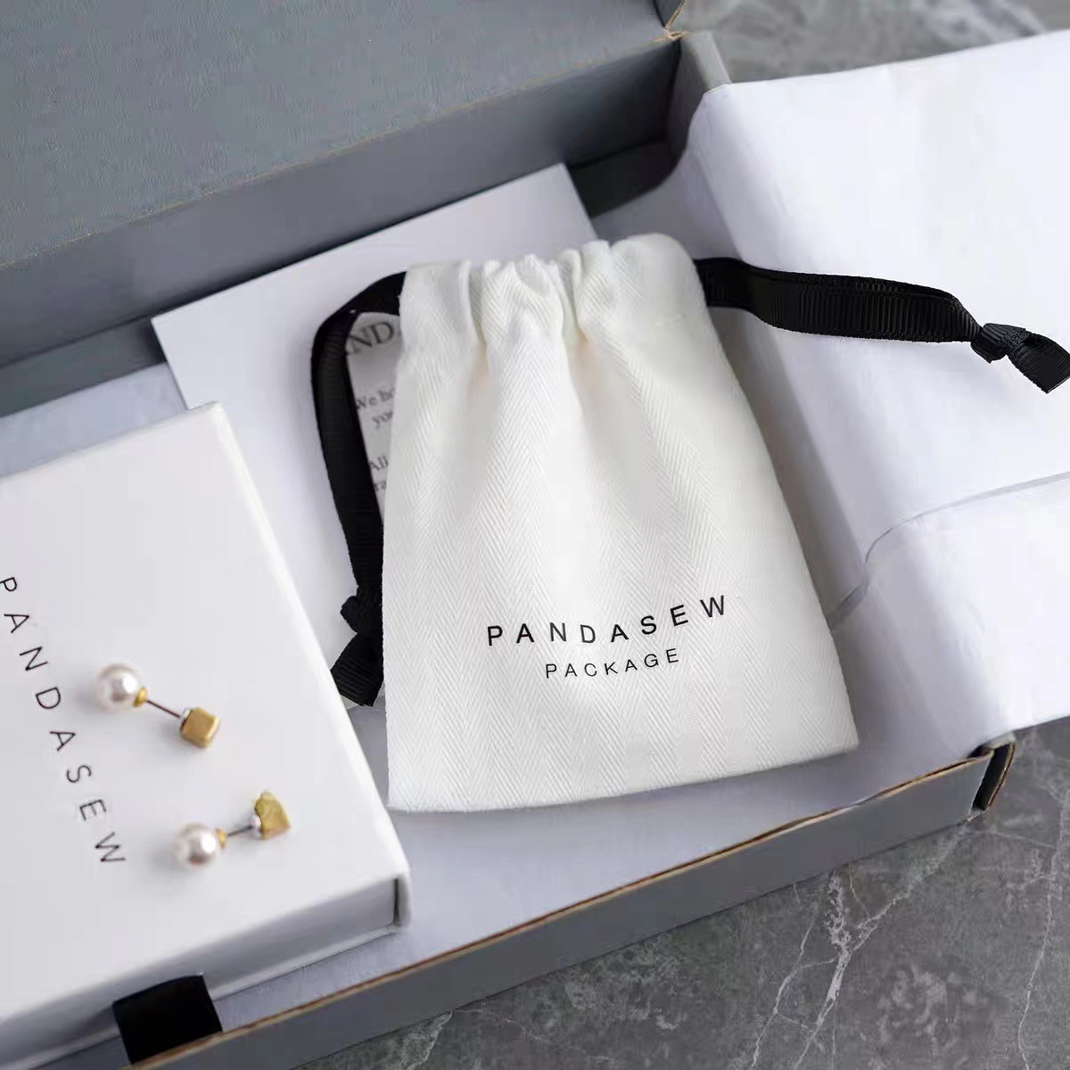 New herringlet twill canvas bundle pocket jewelry counter sample mask harmonica digital products portable storage bag