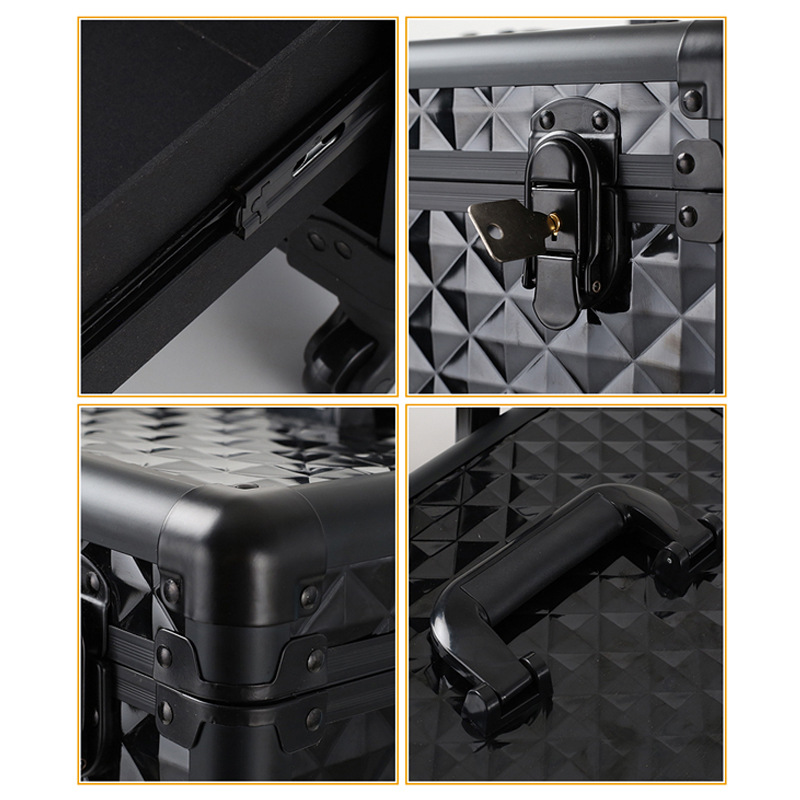Explosive Aluminum Alloy Frame Drawer Box Multifunctional Makeup Artist Nail Art Special Pull Rod Cosmetic Box Storage Box