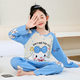 2024 girls' spring and autumn children's pajamas long-sleeved boys and girls cartoon coolomi children's medium and large children's air conditioning suit