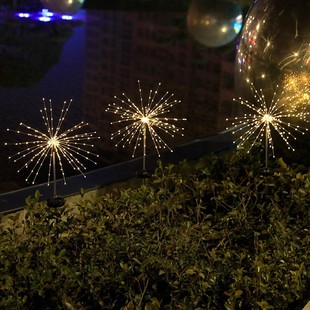 Fireworks Light Solar Plug-in Dandelion Light String Outdoor Waterproof Christmas Decorative Light Amazon Hot Sale