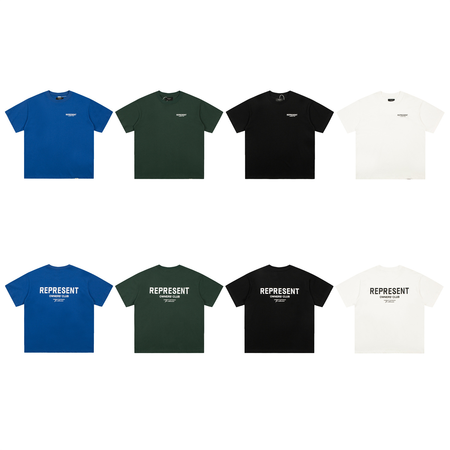 Representative classic LOGO back letter printing versatile simple street fashion T-shirt four-color TEE men summer