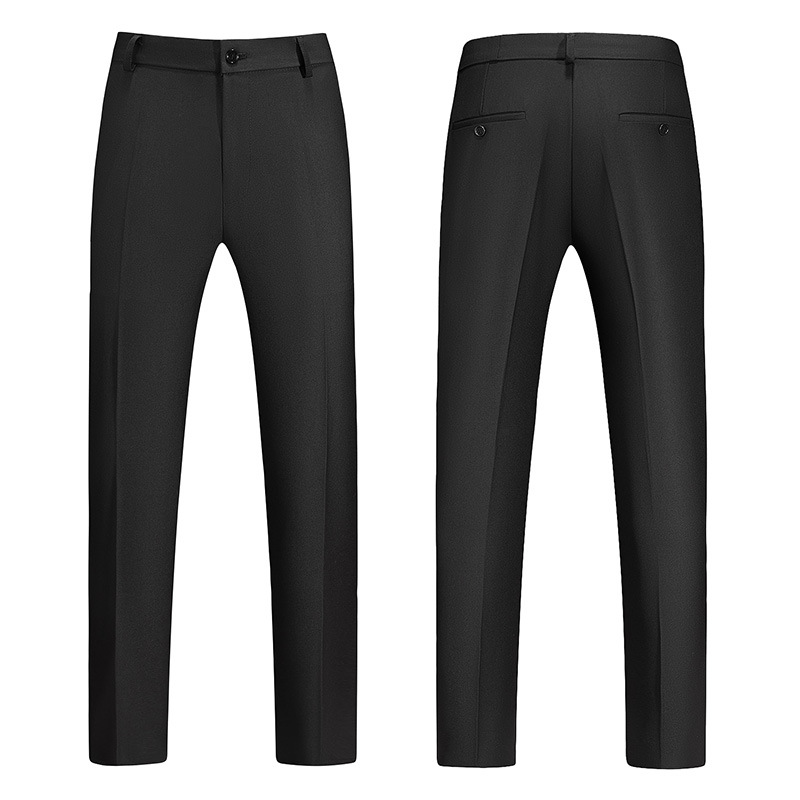 2023 foreign trade new men's solid color suit trousers fashion men's business casual slim business wear suit trousers