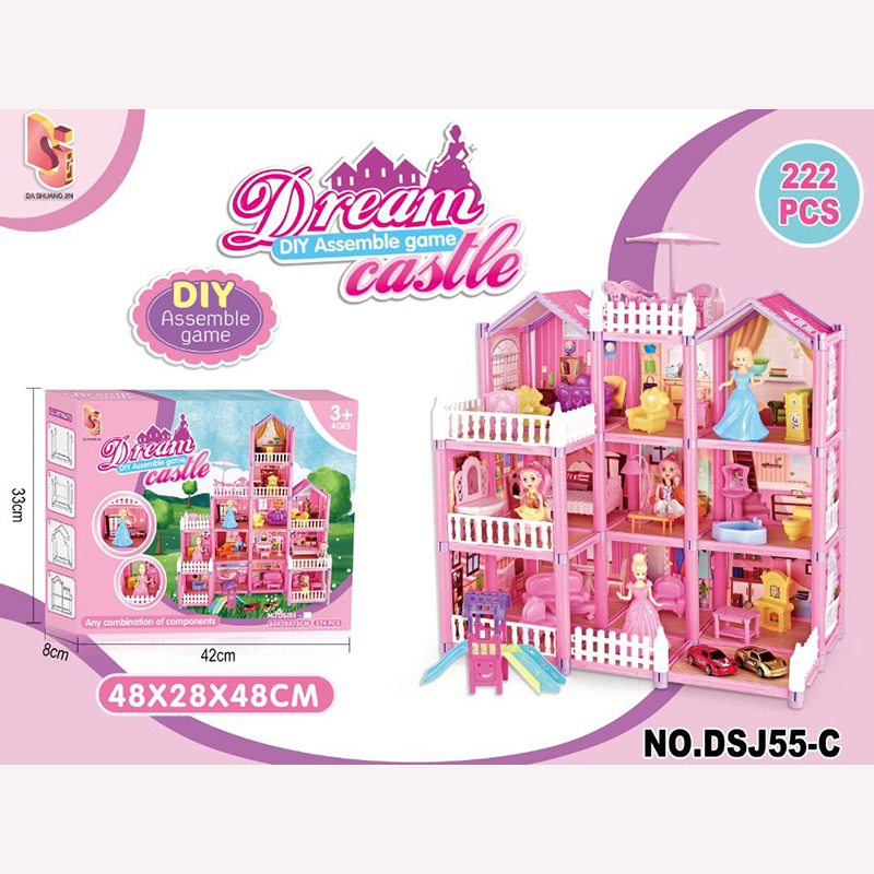 Princess Toys Wholesale Big Villa Paradise Princess Dream Castle Children's Play House Girls Fun Assembled House