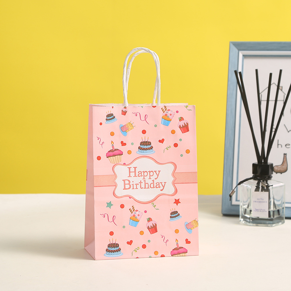 Handbag birthday party series gift bag paper blessing gift packaging bag shopping mall advertising bag