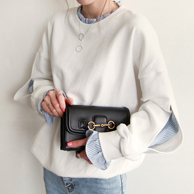 Autumn New Large Size Loose Long-sleeved Women's Round Neck Thin Coat Top