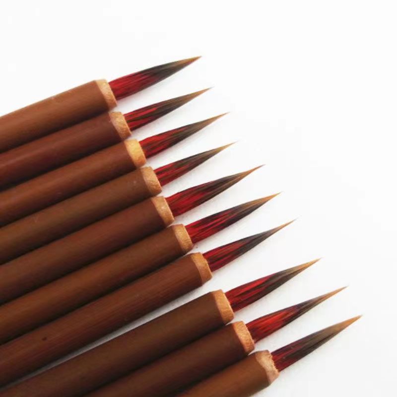 Little Red Brush Small Flyhead Wolfram Brush Drawing Line Fine Art Traditional Chinese Painting Painting Material Thin Gold Body Calligraphy Student Drawing Line Brush