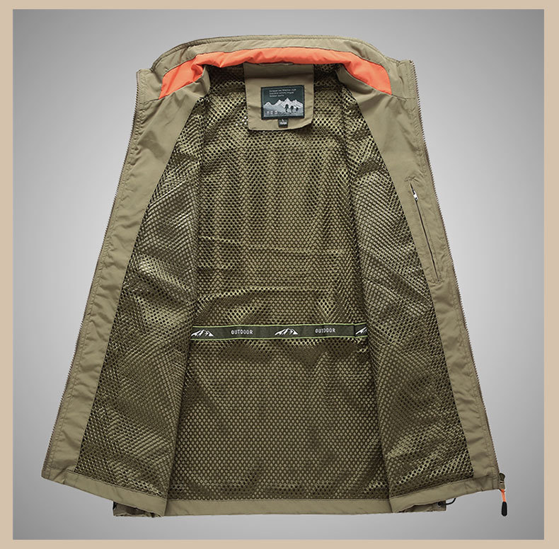 Spring and Autumn new vest men's soil outdoor leisure young and middle-aged photography fishing Waistcoat Vest vest jacket 2019