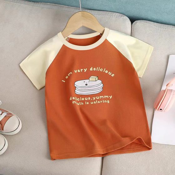 Children's Short-sleeved T-shirt Cotton New Children's Summer Baby Clothes Boys' Thin Girls' Top Summer Children's Clothing