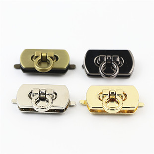 Luggage handbag hardware accessories Golden die-casting screw lock insert lock bag lock hardware accessories