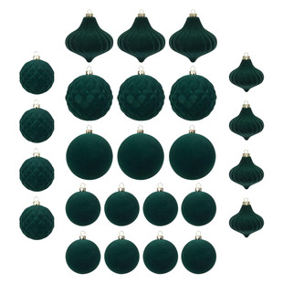 Cross-border Christmas decorative ball plastic painted flocking ball Christmas tree hanging ball hanging decoration scene layout supplies