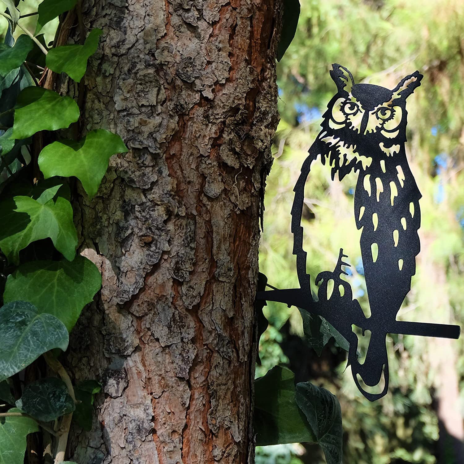 Cross-border New Metal Hollow Owl Art Card Home Outdoor Garden Wildlife Crafts Decoration