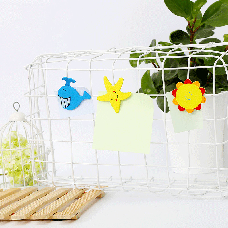 Creative Decorative Wooden Magnetic Refrigerator Stickers Wholesale Craft Gifts Baby Various Shapes Cute Cartoon Magnetic Stickers