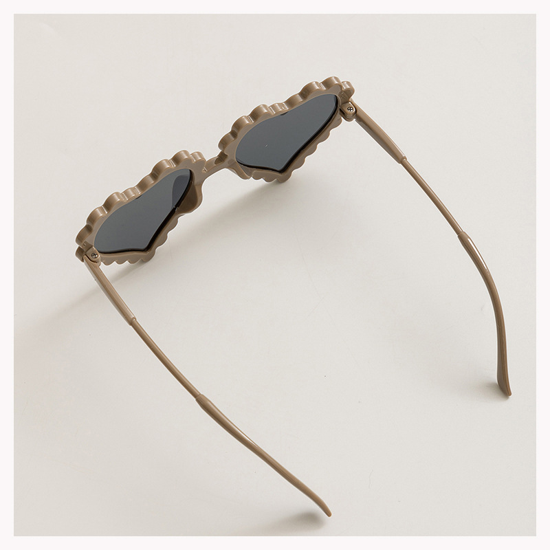 ins Korean Children's Concave Shape All-Match Love Sunglasses for Boys and Girls Anti-UV Glasses Internet Celebrity Sunglasses