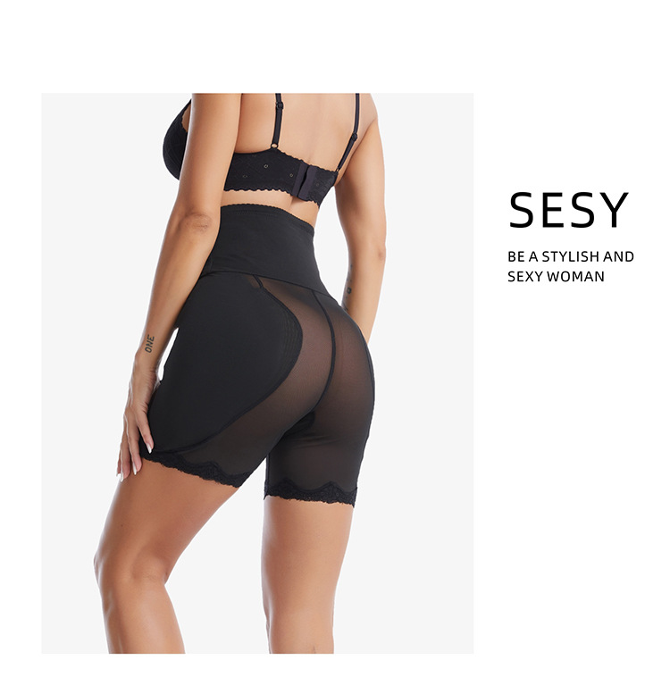 Figurformende Hose mit hoher Taille für Damen, postpartale Bauchformungshose, Arsch-Schwammpolster, volle Hüfte, Hüftlifting-Hose_voghion.com