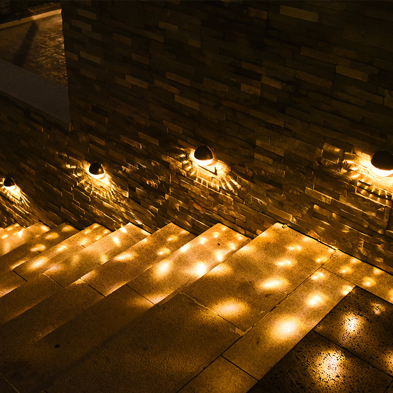 Home Solar Fence Light Park Courtyard Outdoor Fence Decoration Landscape Light Deck Ladder Steps Fence Light