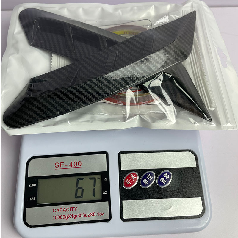 Car Front and Rear Headlight Eyebrow Decorative Strip Air Outlet Decorative Sticker Light Tail Sticker Air Outlet Modified Black Warrior Bright Strip